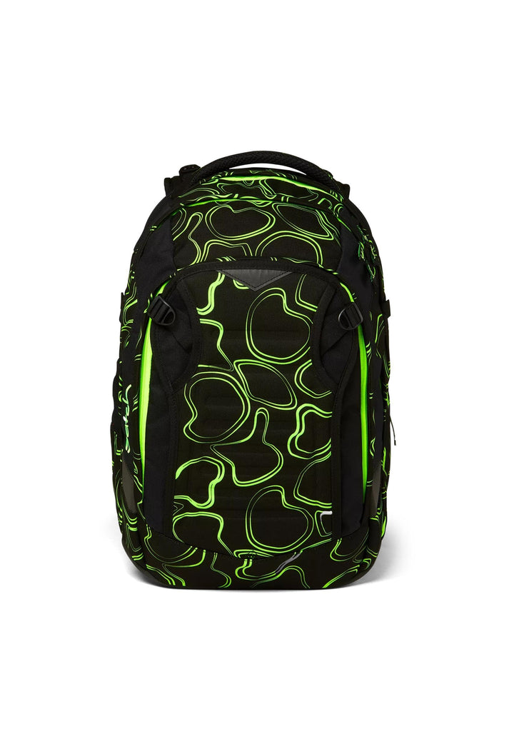 satch match Schulrucksack ergonomisch, erweiterbar auf 35 Liter, extra Fronttasche Green Supreme - S