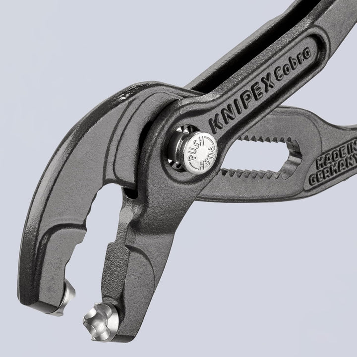 KNIPEX Federbandschellenzange für Schlauchschellen, Chrom-Vanadium, atramentiert, 180 mm (SB-Karte/B