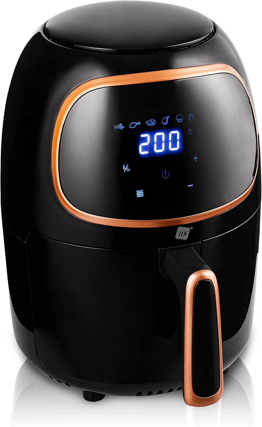 NK Heissluftfritteuse digitale Fritteuse 2L - Heissluftfritteuse, einfach zu bedienen, 6 Programme,