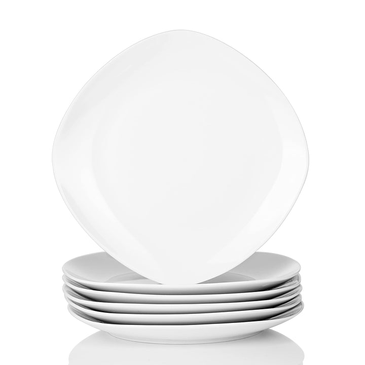 MALACASA, Serie Elisa, 6 TLG. Porzellan Tellerset Speiseteller Flache Teller Essteller Set Flachtell