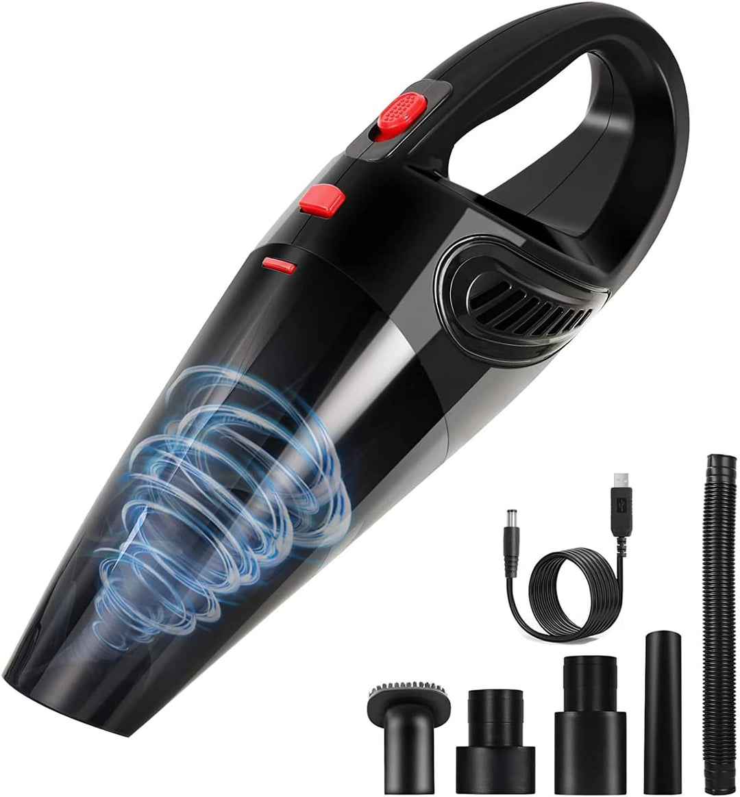 Handstaubsauger, Kabellos Handstaubsauger Akku, 9000PA Mini Autostaubsauger USB Aufladbar Tragbar Le