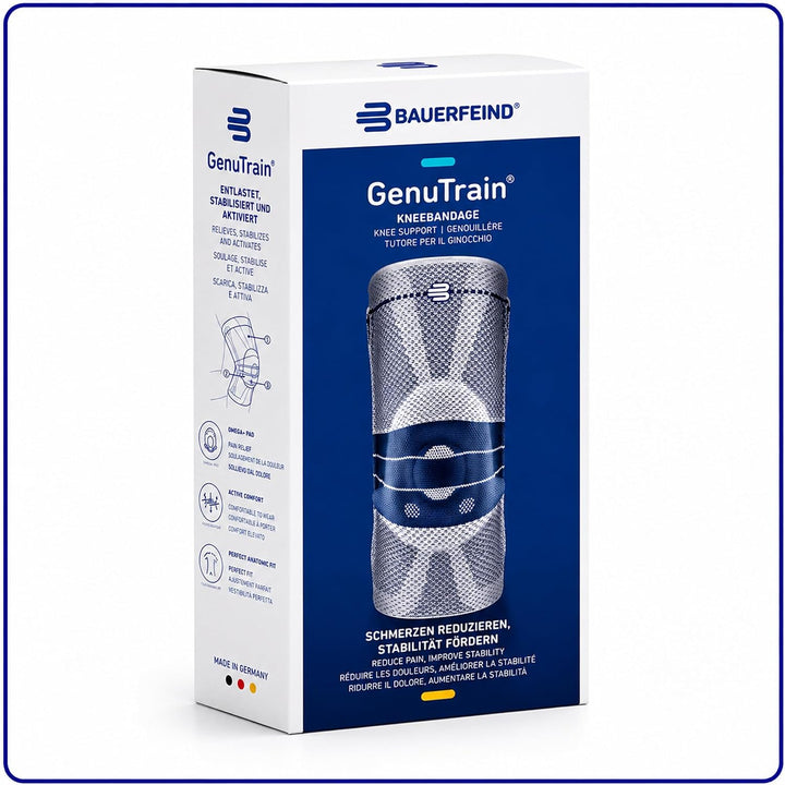 Bauerfeind Kniebandage GenuTrain Comfort Unisex zur Entlastung, Stabilisierung und Aktivierung nach