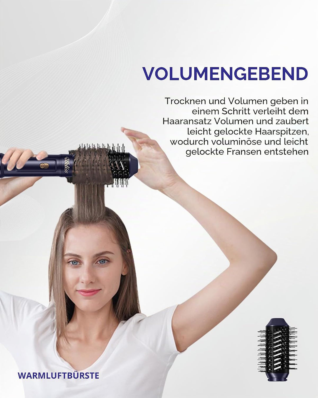 UKLISS 6 in 1 Hairstyler &amp; Haartrockner, Haarstyler Set mit Warmluft Lockenbürste Automatisch, Hair