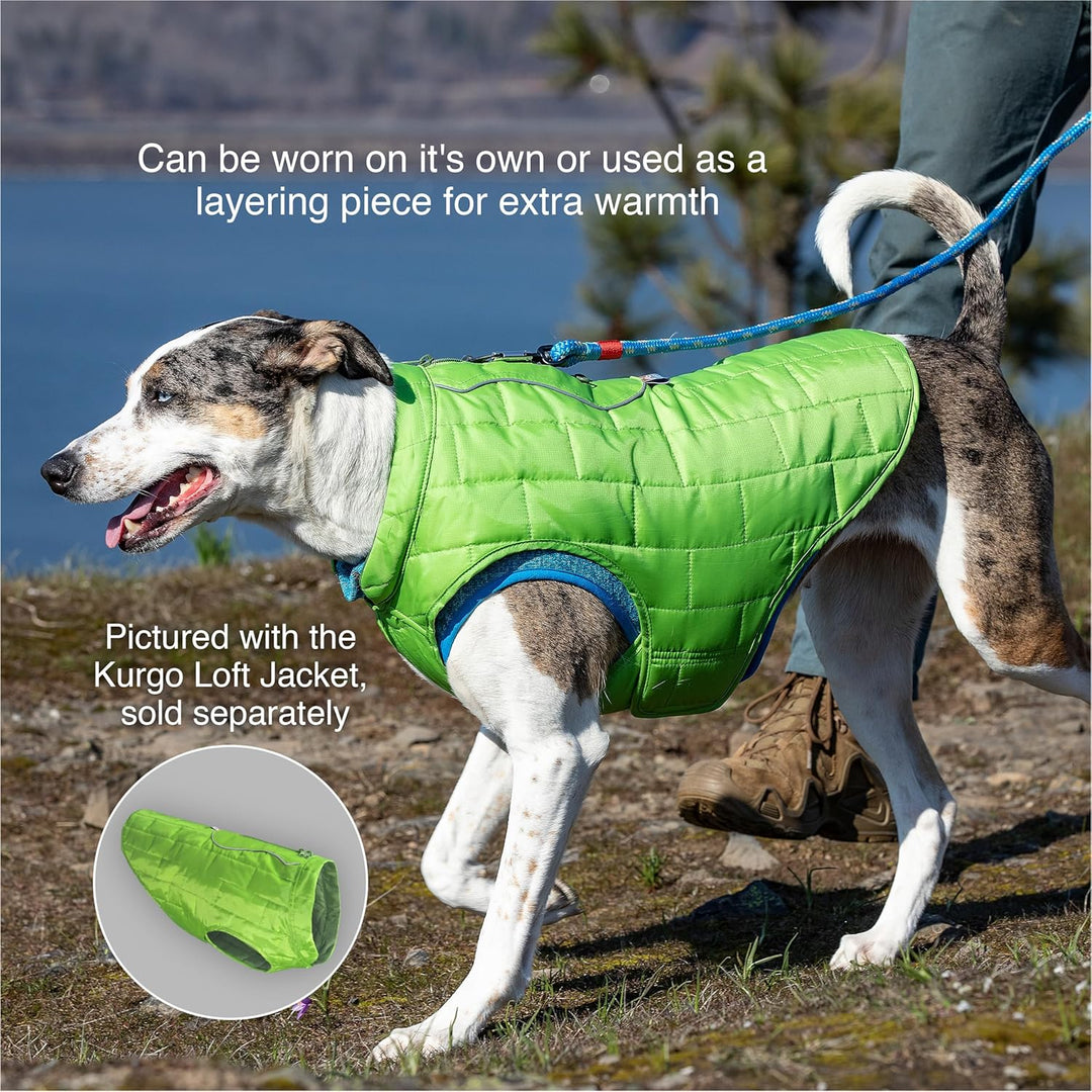 Kurgo Core Hunde-Pullover, Leichtes Fleece, Mit 2-Wege-Reissverschluss, Mit Hundegeschirr kompatibel