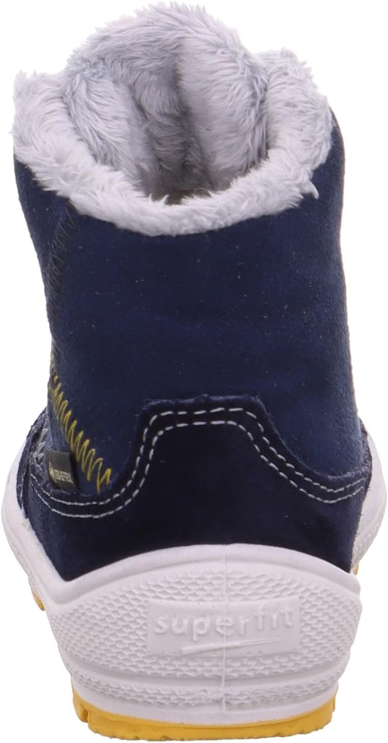 Superfit Baby-Jungen Groovy Warm Gefütterte Gore-tex Schneestiefel 19 EU Blau Gelb 8000, 19 EU Blau