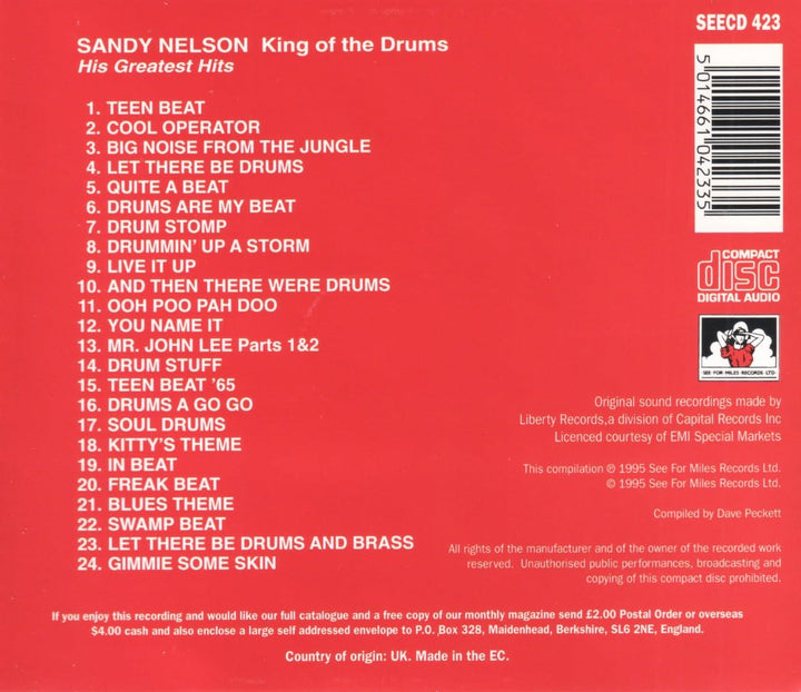 King of Drums (Greatest Hits), Audio-CD