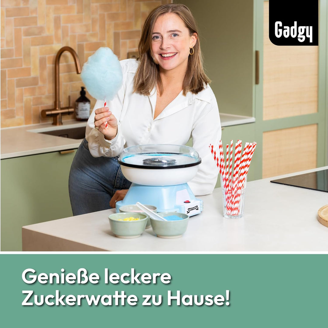 Gadgy Zuckerwattemaschine für zuhause - Zuckerwatte Maschine für Zucker oder Bonbons - Cotton Candy