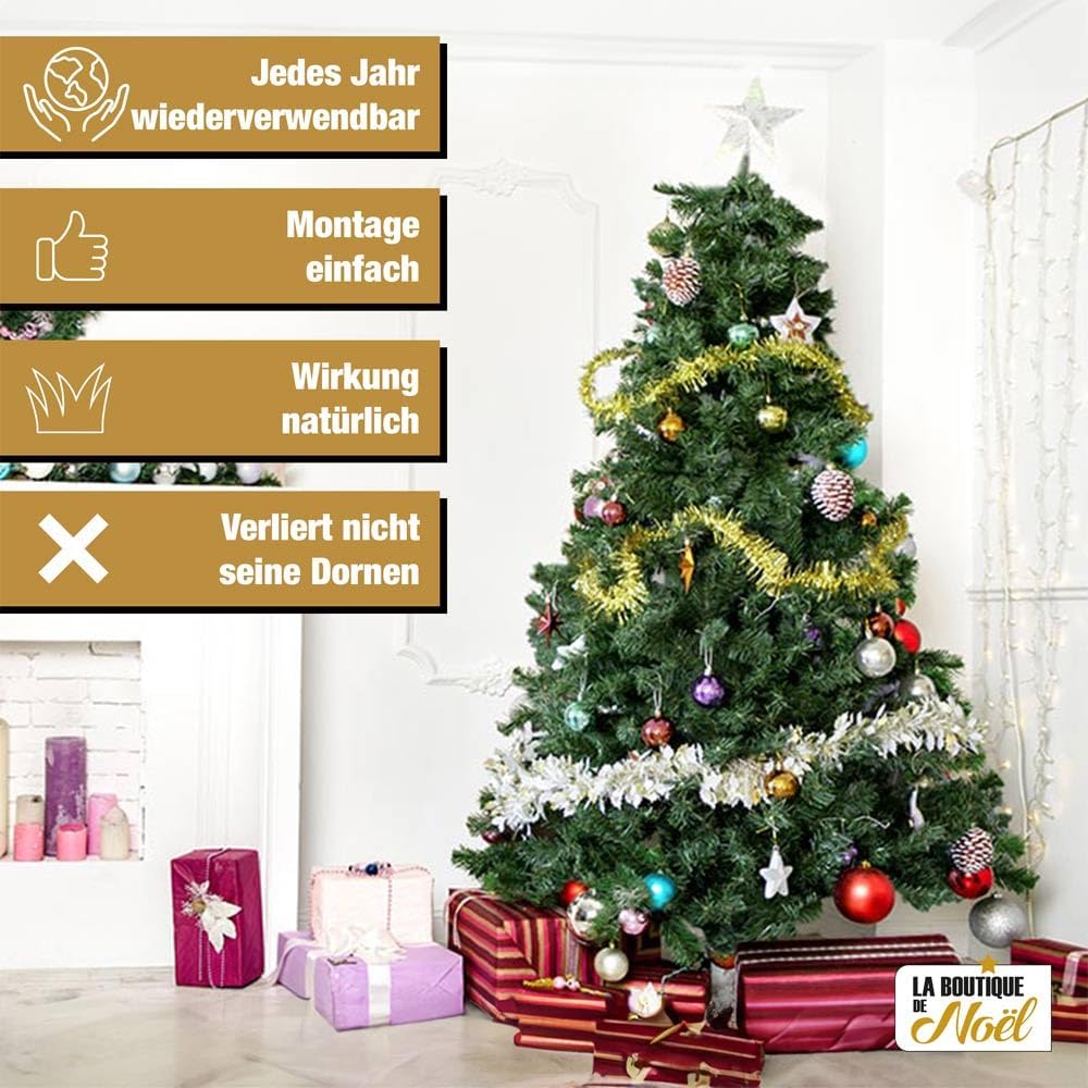 LA Boutique DE Noël Künstlicher Weihnachtsbaum Deluxe 180 cm 180.0 Zentimeter, 180.0 Zentimeter