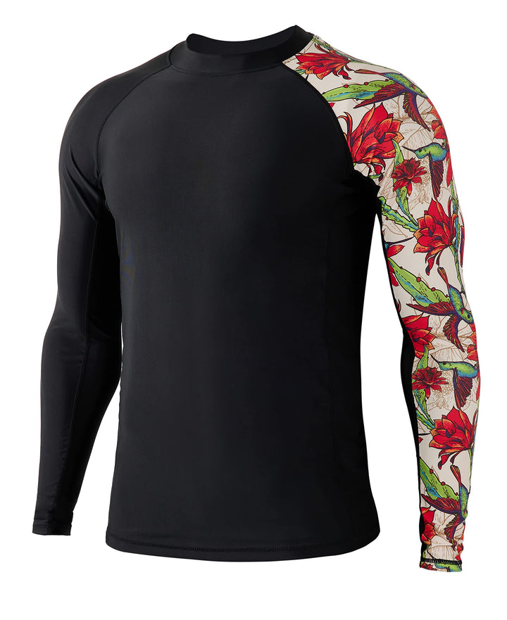 HUGE SPORTS Herren Spleiss Rashguard Langarm Rash Guard Shirt Langarmshirt alle Outdoor Aktivitäten