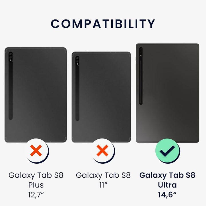 kwmobile Schutzhülle kompatibel mit Samsung Galaxy Tab S8 Ultra / S9 Ultra - Hülle Slim - Tablet Cov