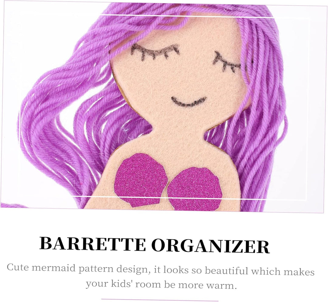 TOYANDONA Wanddekor Meerjungfrau Tassel Haarschmuck Aufbewahrung Haarklammern Organizer Kinderzimmer