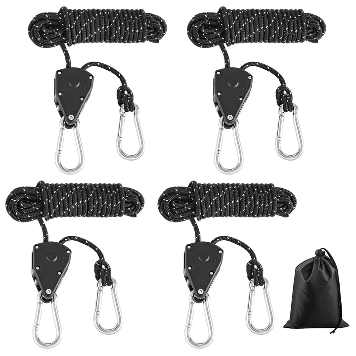 4 Stück Reflektierend Abspannseile Seil mit Seilspanner 4M 4mm Einstellbare Seil Ratsche Einstellbar