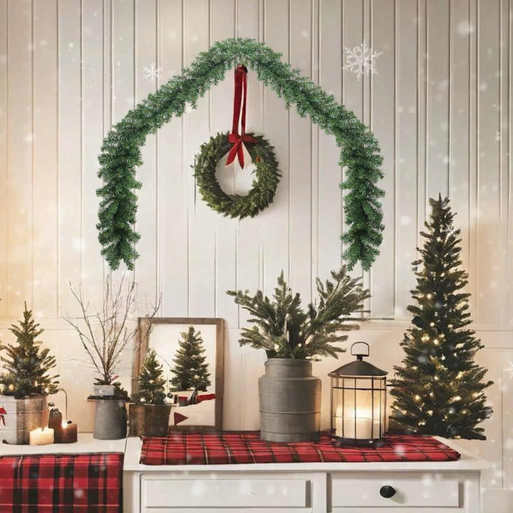 vidaXL Weihnachtsgirlande PVC 5m Tannengirlande Türgirlande Weihnachtsdeko 5 m, 5 m