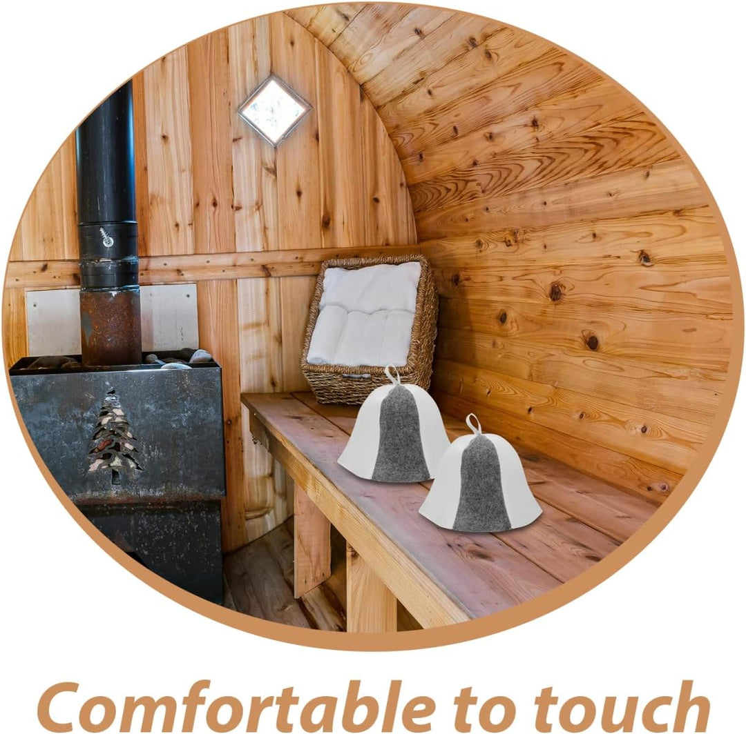 Felt Sauna Hut - Komfortable Sauna MüTze FüR Herren Und Damen Schutz FüR Kopf Und Augen Ideal FüR Da
