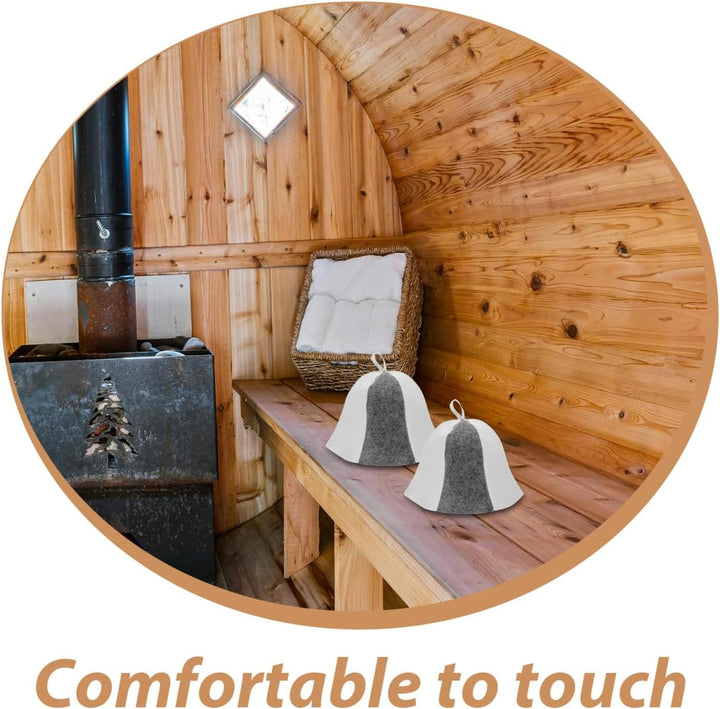 Felt Sauna Hut - Komfortable Sauna MüTze FüR Herren Und Damen Schutz FüR Kopf Und Augen Ideal FüR Da
