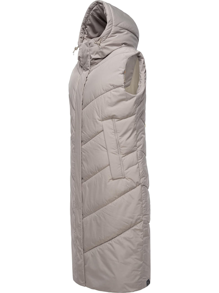 Ragwear Damen warme wasserdichte Winter Steppweste mit Kapuze Suminka Vest XS-6XL XS Bone, XS Bone