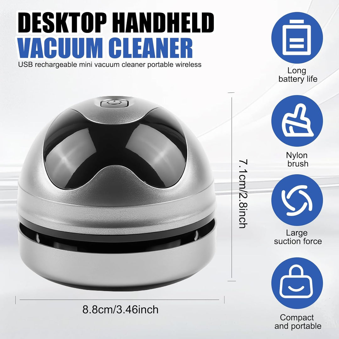 SUNOYA Mini Tischsauger, Tragbar USB Wiederaufladbar Tischstaubsauger, Klein Handstaubsauger, Mini S