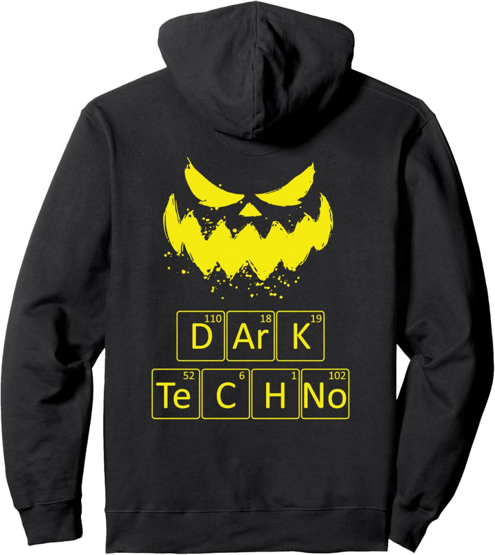Rave Acid House EDM Dark Techno Backprint Periodensystem Pullover Hoodie