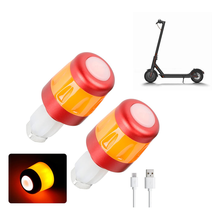 Fututech LED-Lenkerleuchte, wasserdicht, für Elektroroller, Lenkerstopfen für Xiaomi, Blinker, wiede
