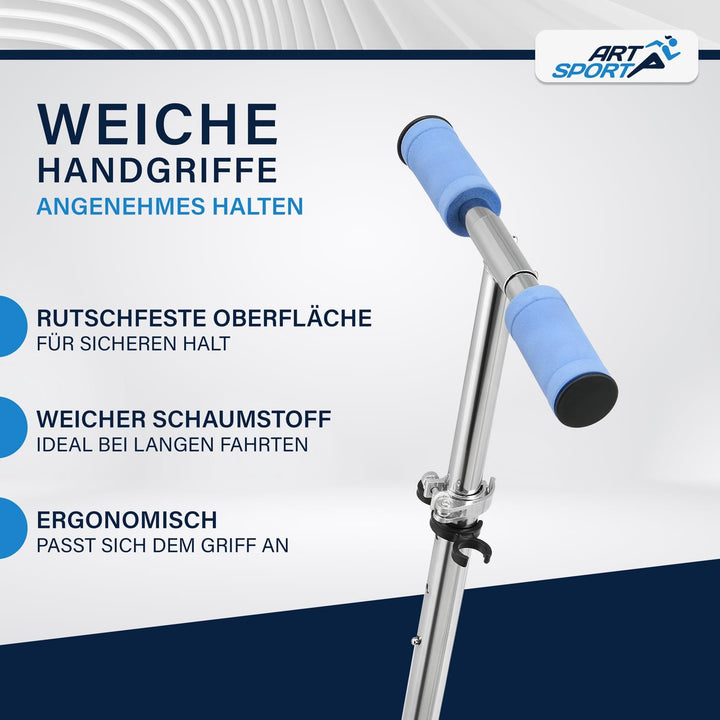 ArtSport Cityroller Scooter mit Big Wheel Räder & Tragegurt - Für Kinder ab 3 Jahren - 4 Designs 88