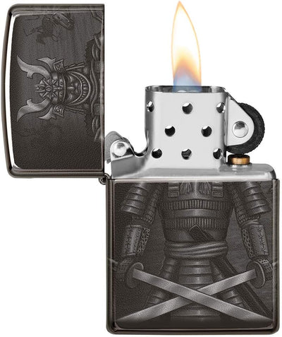 ZIPPO 49292 – Sturmfeuerzeug, Samurai, 360° Photo Image, High Polish Black, nachfüllbar, in hochwert