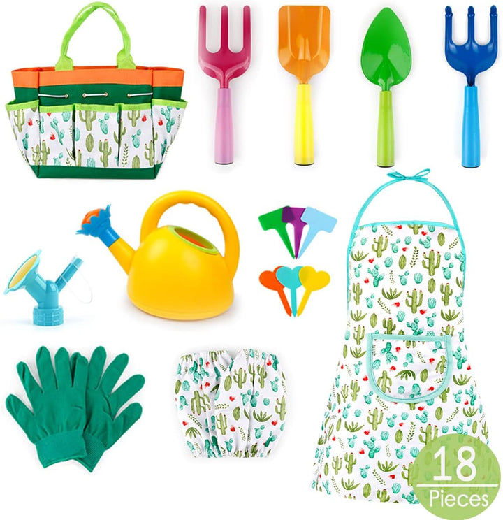 XINNIAN Gartengeräte für Kinder Gartenwerkzeug für kinder 18 Stück Gartenspielzeug Set für Kinder Ju