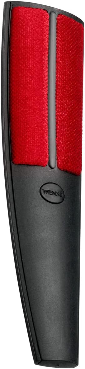 WENKO Textilbürste Flexus - für Textilien und Möbel, Polypropylen, 6.5 x 24.5 x 3 cm, Schwarz