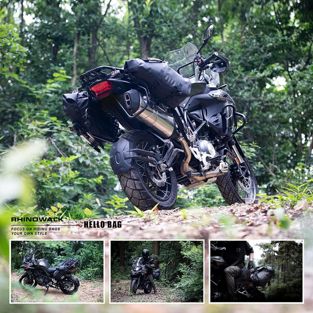 Rhinowalk Motorrad-Satteltaschen Gepäckträgertasche 28L (14L*2) wasserdichte Anti-Vibrations-Motorse