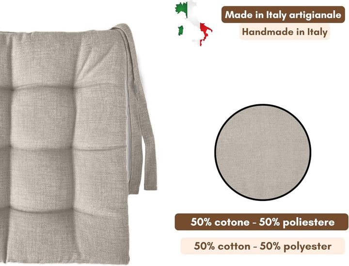 Il Tuo Artigiano Design Set mit 4 oder 6 Kissen für Küchenstühle, hergestellt in Italien, Küchenstuh