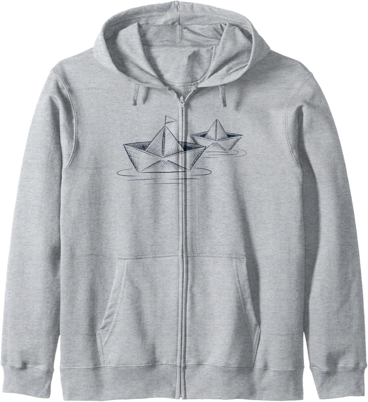 Papierboote Papier Boot Kapuzenjacke