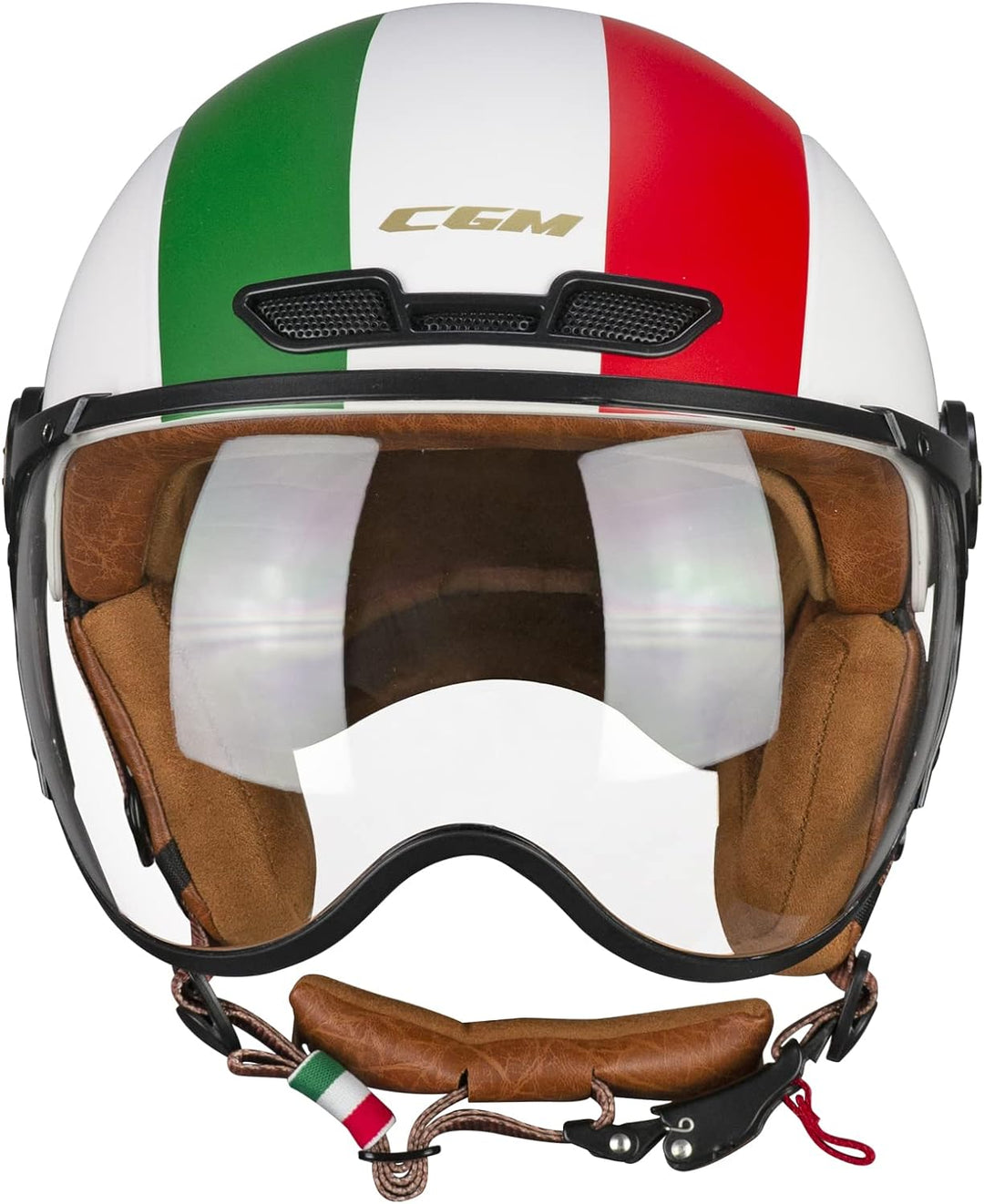 CGM Unisex – Erwachsene EBI skihelm, Weiss Grün Rot Matt, L (59cm)