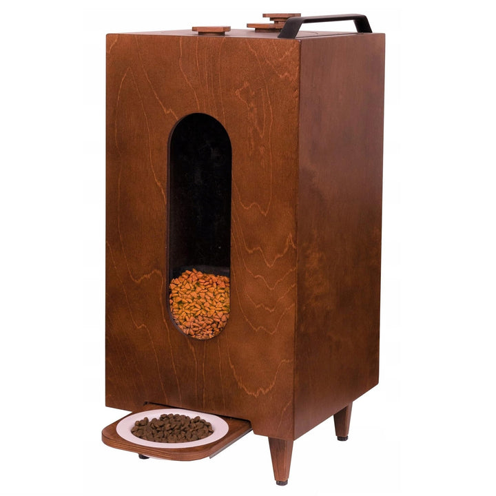 QLS Trockenfutterspender 20L für Katzen Hunde Futterspender Futterautomat mit Schale Tiere 60 x 30 x