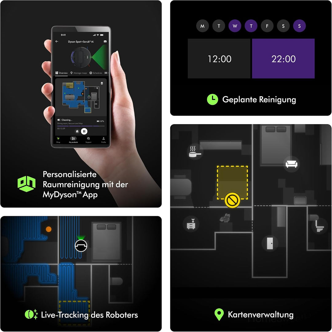 Dyson Spot+Scrub™ AI Nass- und Trocken-Roboterstaubsauger – Selbstentleerung, Selbstreinigende Nassw