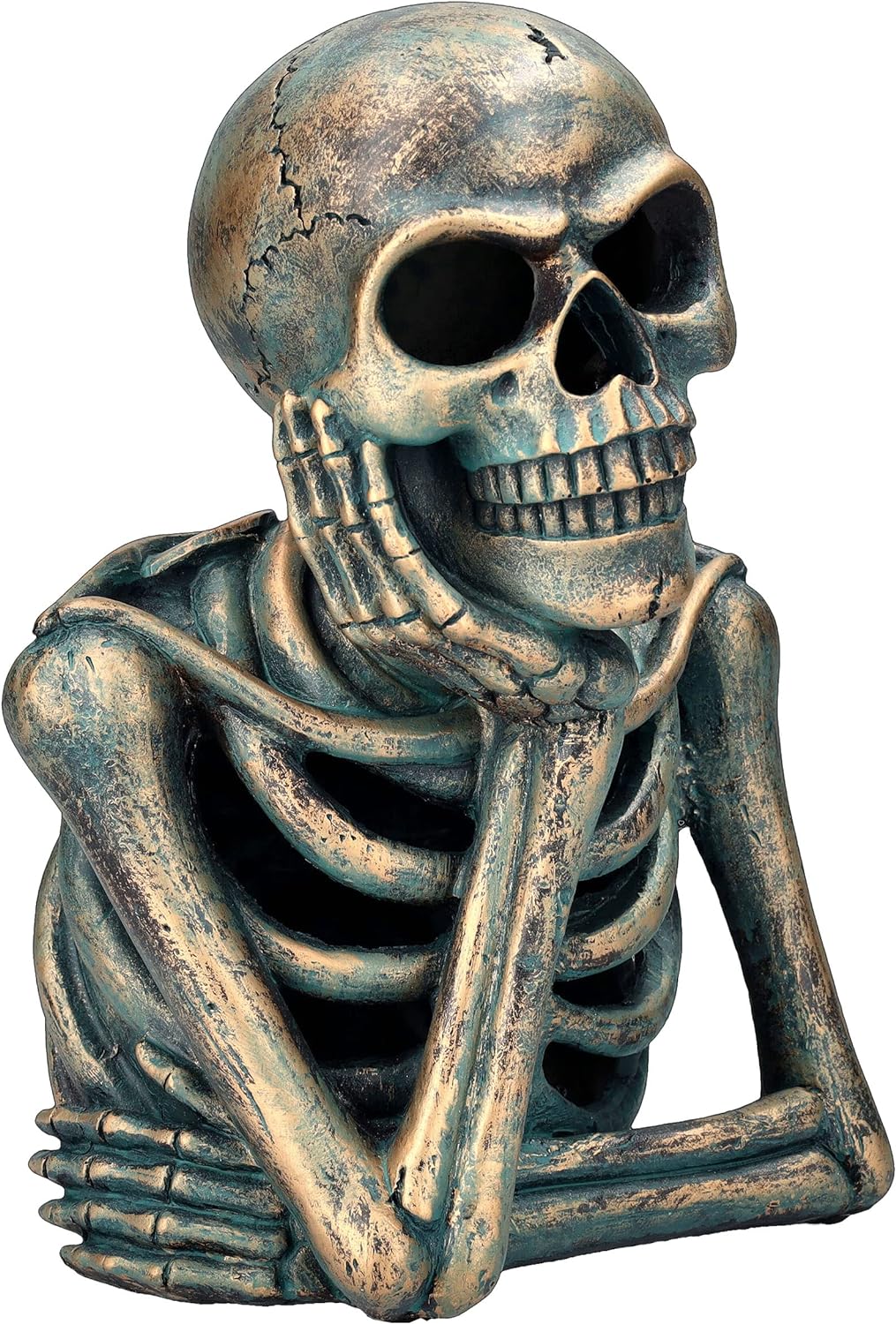 Pacific Giftware Skelett Büste Der Denker - Figur Gothic Statue Fantasy Deko Totenkopf