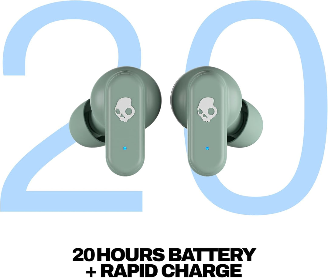 Skullcandy Dime 3 Wireless Earbuds, Bluetooth Headphones, Noise Isolating Fit, Up to 20 Hours Batter