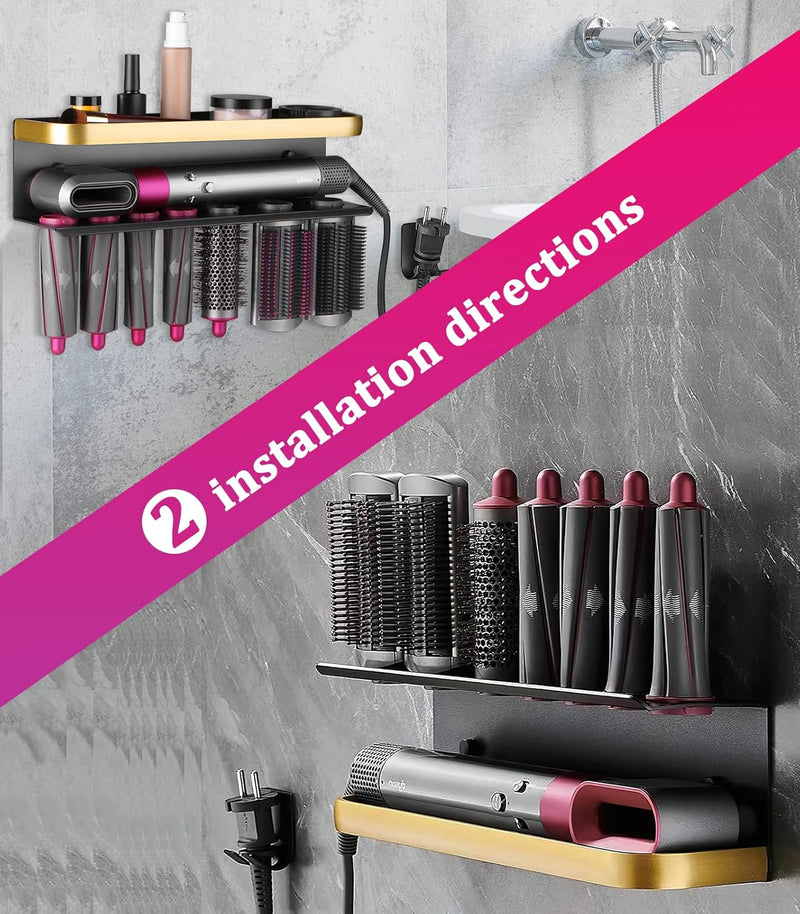 AXNSATRE Halterung für Dyson Airwrap, Wandhalterung mit Schrauben und Kleber für Dyson Airwrap, Halt