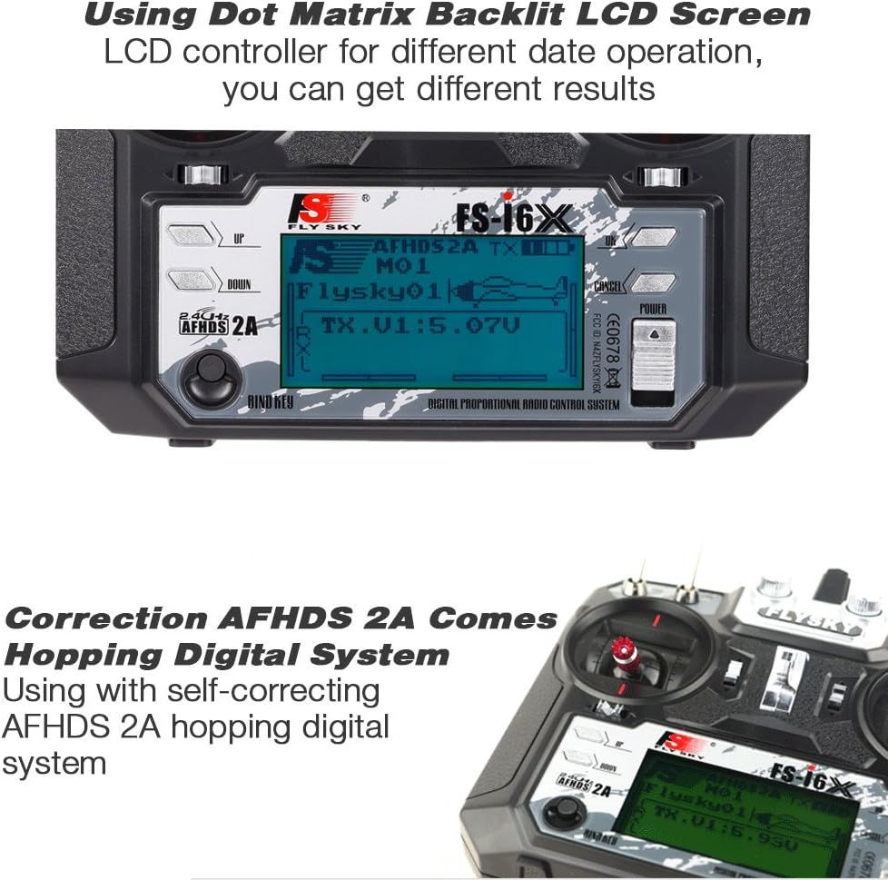 Flysky FS-i6X 10CH 2,4GHz AFHDS RC Transmitter mit FS-iA6B Empfänger