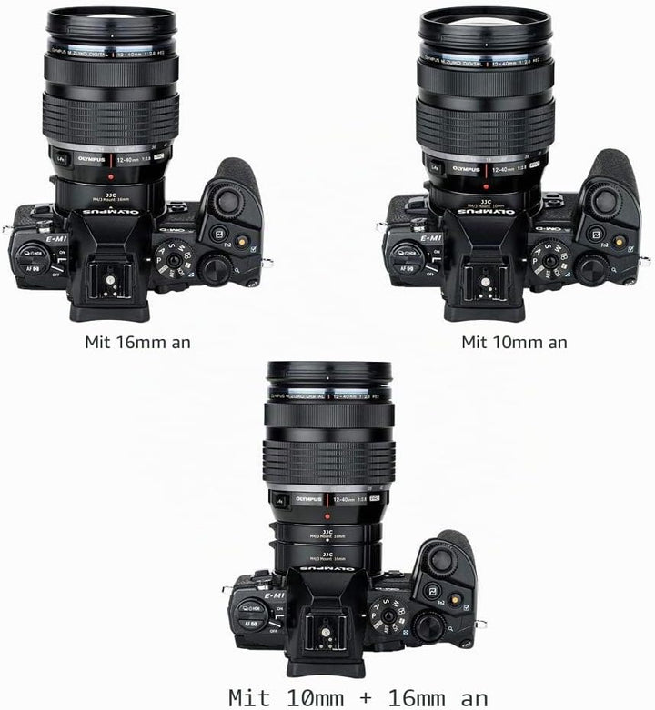 JJC Autofokus AF Zwischenringe 10MM 16MM für Olympus OM-1 E-M5 III E-M1X E-M10 III E-PL9 E-PL8 E-PL7