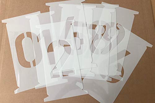 Zahlenschablonen, Zahlenset, wiederverwendbar, aus Kunststoff, Zahlenhöhe 100 bis 350mm, 350mm