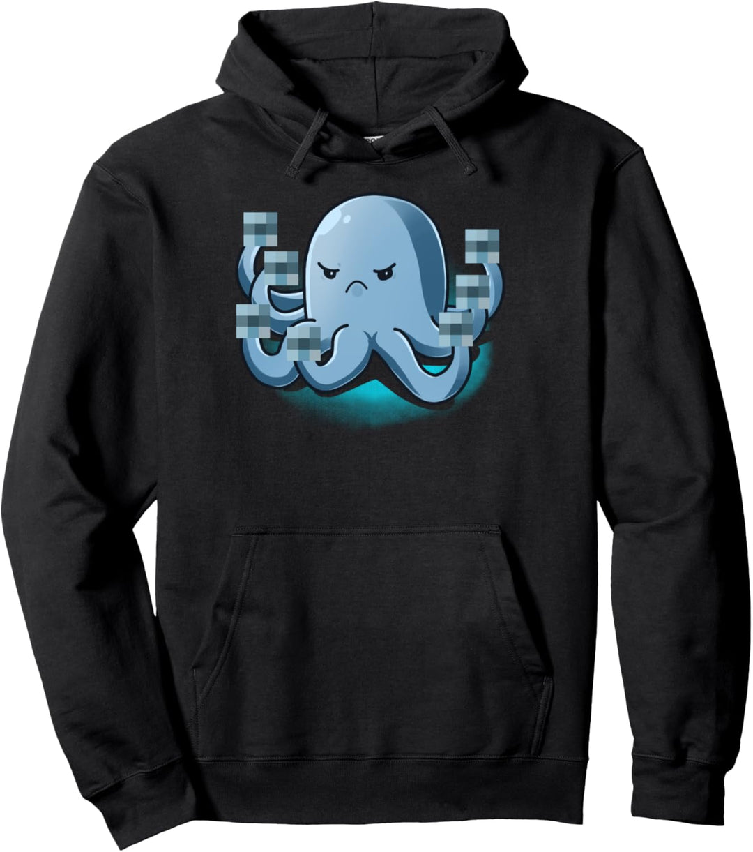 Octopus Mittelfinger Zensiert Lustig Kraken Enthusiast Pullover Hoodie