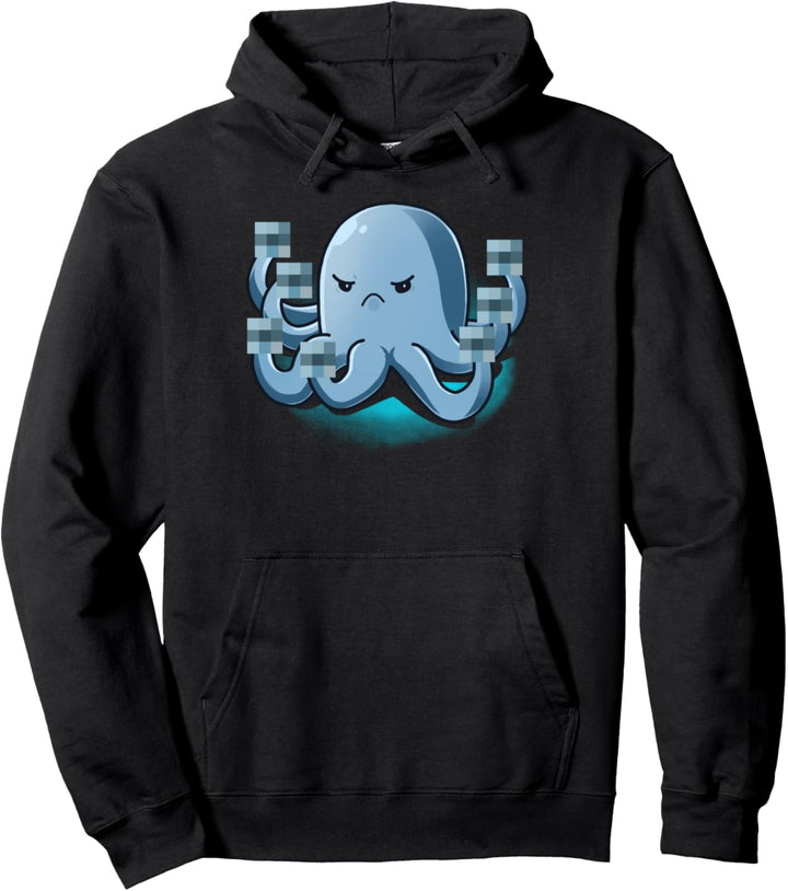 Octopus Mittelfinger Zensiert Lustig Kraken Enthusiast Pullover Hoodie