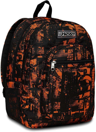 Seven Unisex Kinder Zaino Freethink FREETHINK Rucksack (3er Pack) 33 x 44 x 20 cm Orange, 33 x 44 x