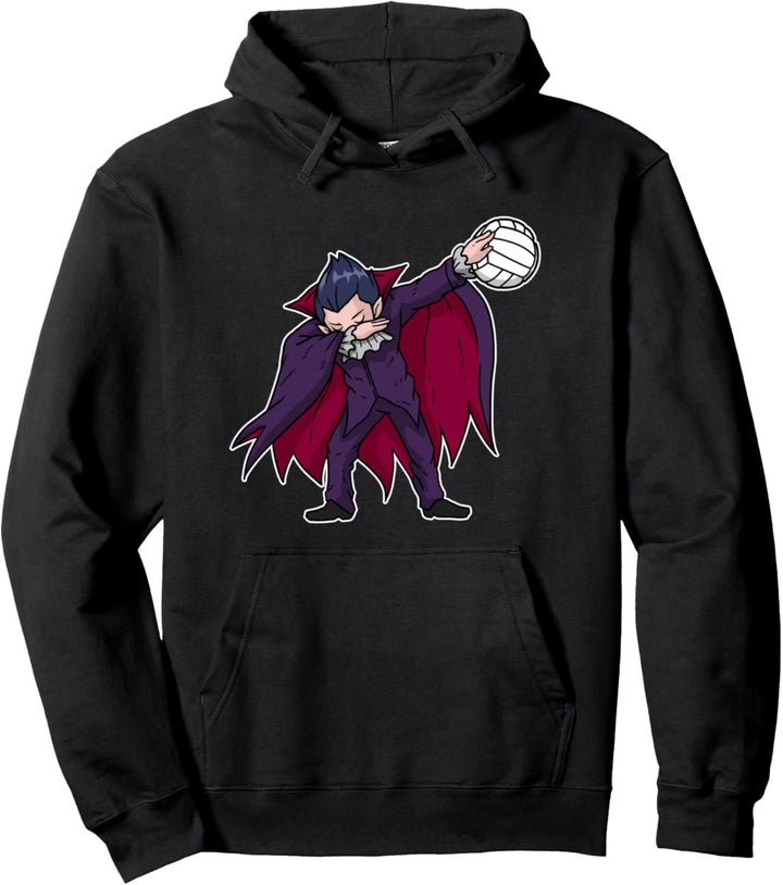 Dabbing Dracula Volleyball Lustiges Halloween Kostüm Pullover Hoodie