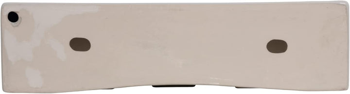 'aquaSu® Moderner Waschtisch Riga 51 cm | Eckiges Design-Waschbecken mit Überlauf und Hahnloch | Hän