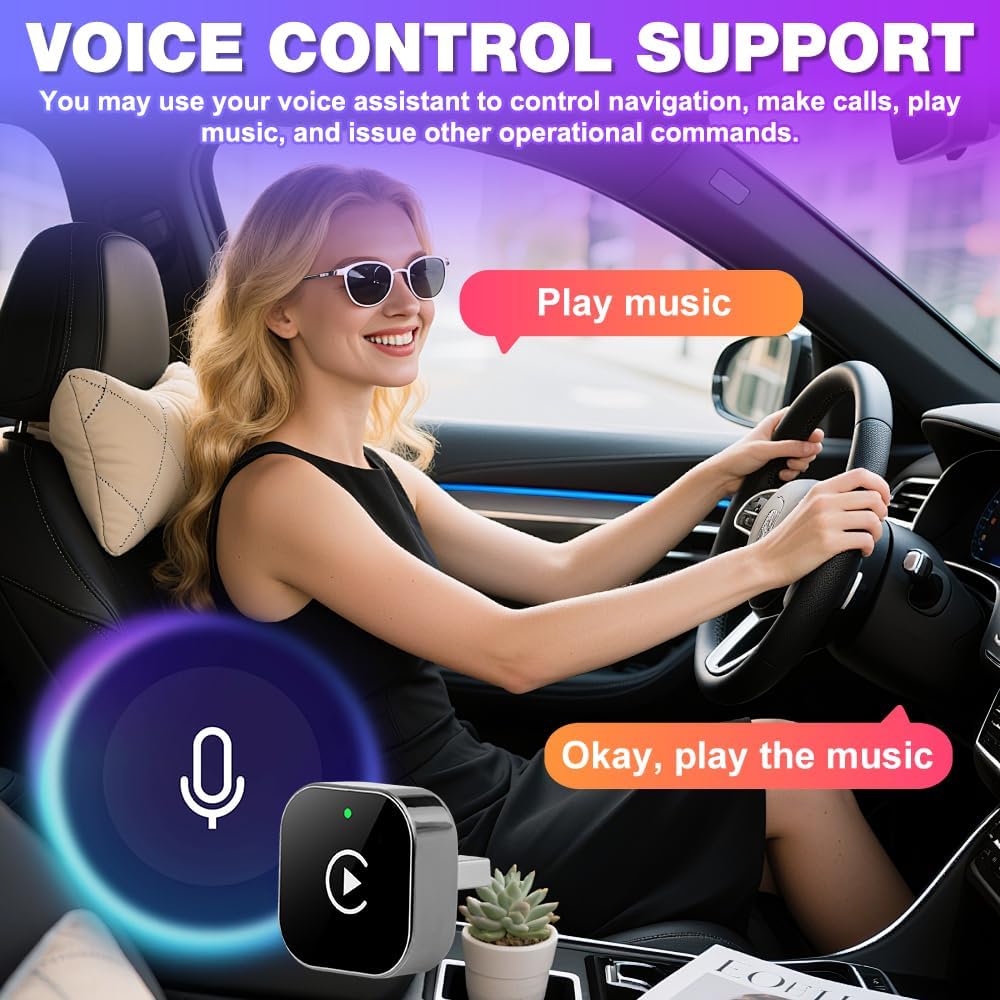 CarPlay & Android Auto Wireless Adapter, 2 in 1 Carplay Wireless Adapter mit Type-C Adapters, Mini W