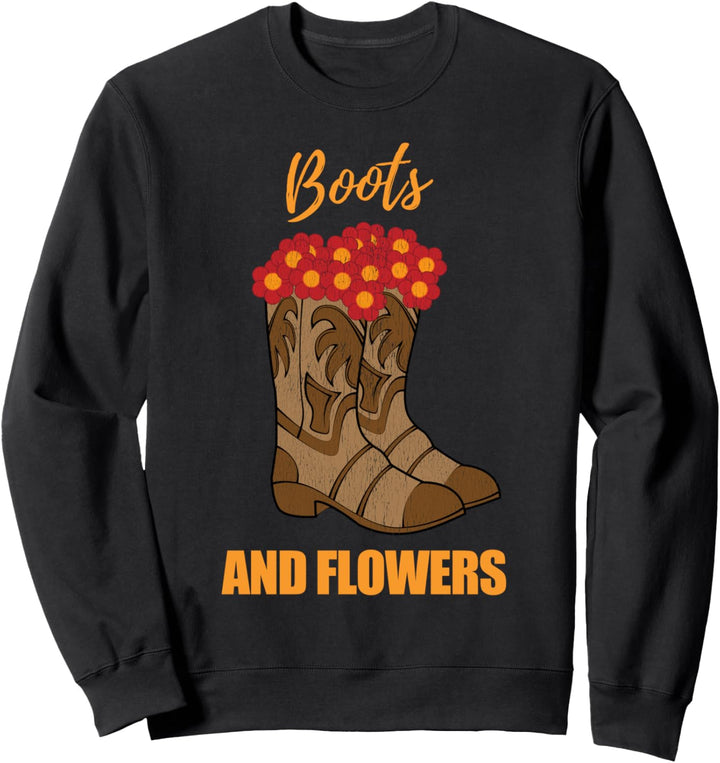Psychedelische Cowboystiefel Magic Retro Sweatshirt