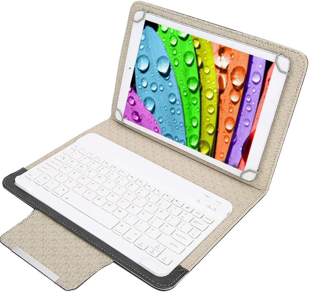 7 Zoll Bluetooth Tastatur und Abdeckungsset, PU Leder 7'' Ultradünne Bluetooth Tastatur Schutzhülle