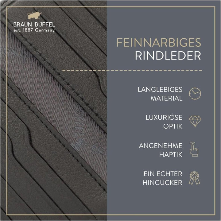 BRAUN BÜFFEL Herren Geldbörse aus echtem Leder Golf 2.0 - Portemonnaie für Männer - 11 Kartenfächer