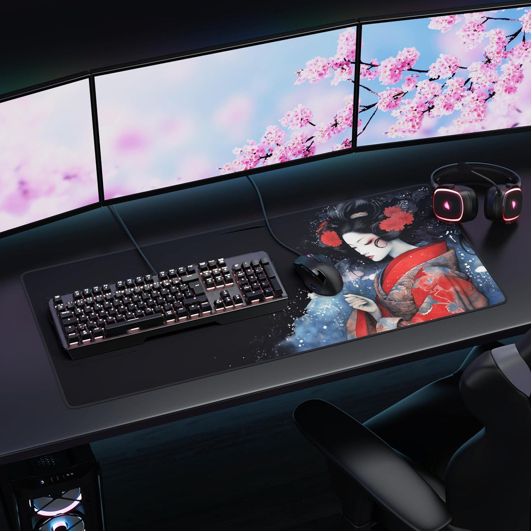 TITANWOLF - XXL Speed Gaming Mauspad 900 x 400mm - XXL Mousepad - Tischunterlage Large Size - verbes
