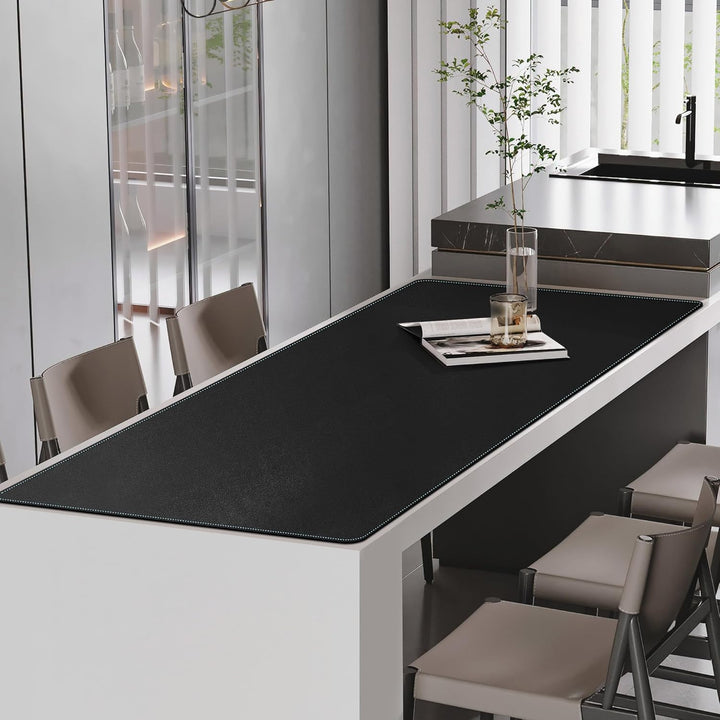 CENNBIE Schreibtischunterlage Leder, 180 x 70 cm Mauspad xxl, Erweitertes schreibtischunterlage filz
